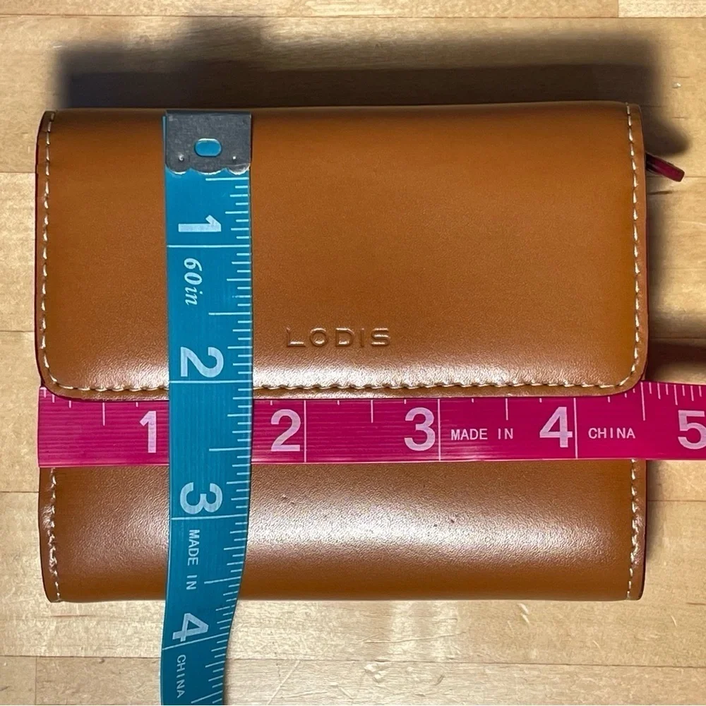 Lodis Leather Trifold Wallet Small Compact Organizer Detachable ID Card Holder